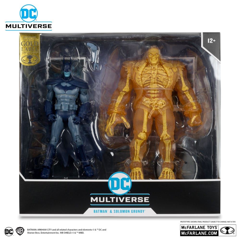 Arham City DC Multiverse Figure 2-Pack Batman & Solomon Grundy Gold Label 18cm