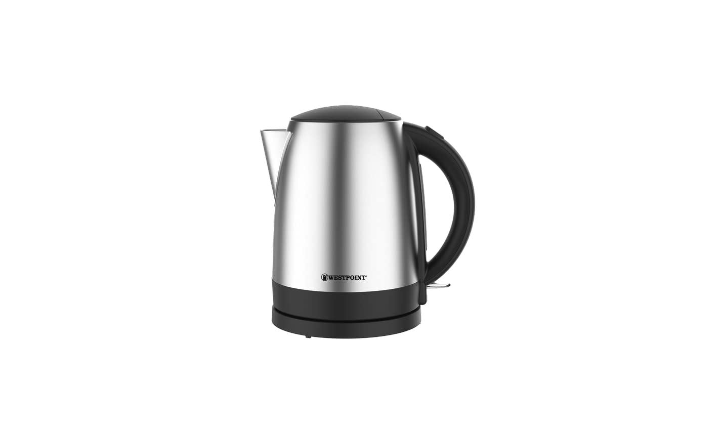 Westpoint 1.7L Deluxe Kettle 1850-2200W (Stainless Steel & Black) (UK Plug)