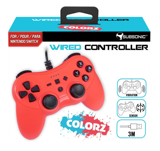 Subsonic ProS Wired Colorz Controller (Red)